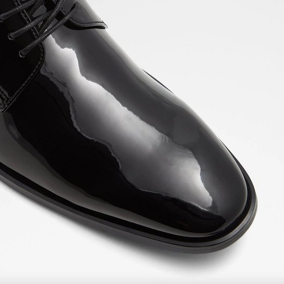NWOB Aldo Wiesiger Black Patent Oxford Lace Up Dress Shoes